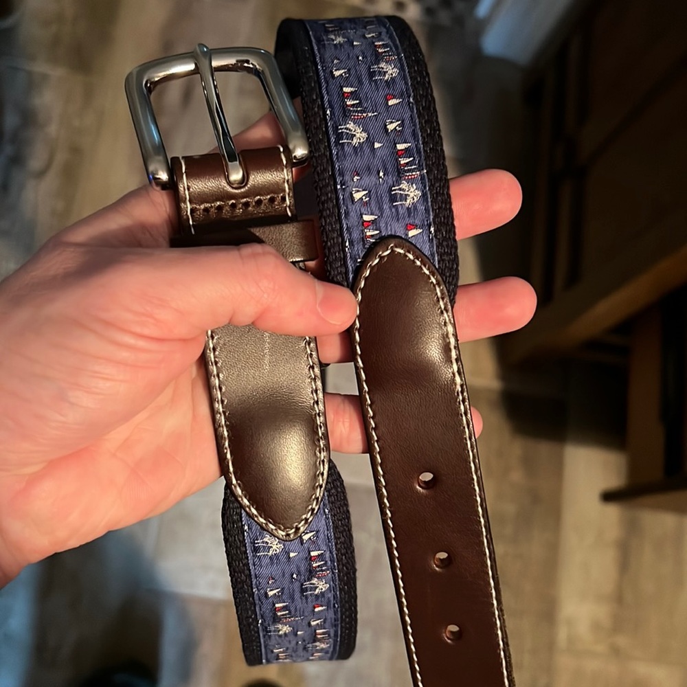 Vineyard Vines July Fourth Red White and Blue Canvas Belt
